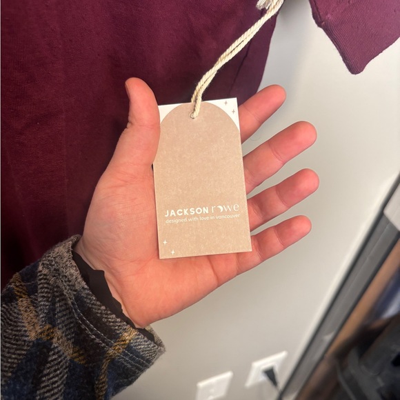 Jackson Rowe Women's Deep Red Button Tee - Picture 4 of 8